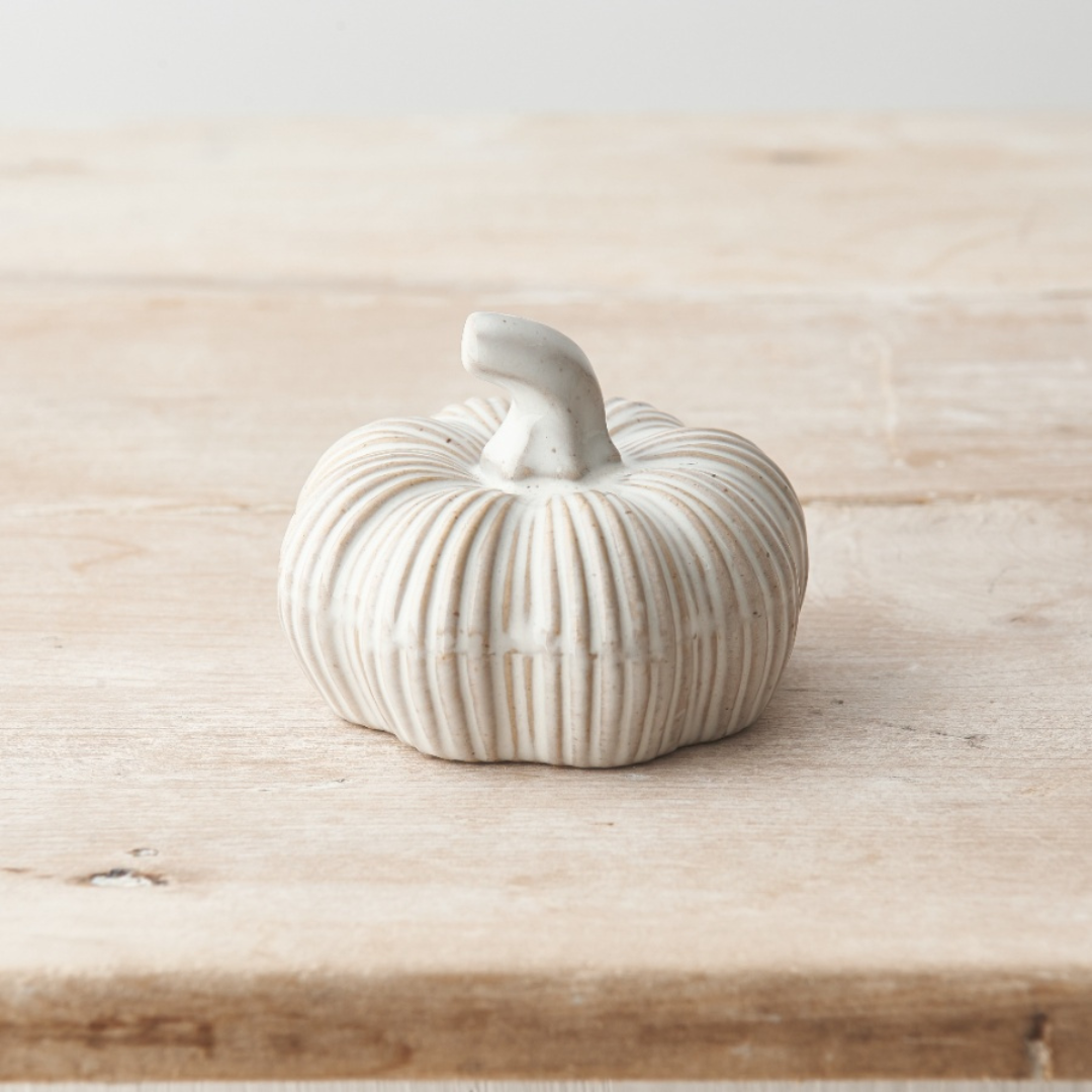 Rustic Ceramic Pumpkin 8cm