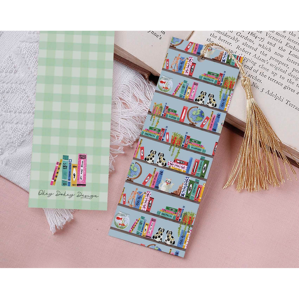 Bookshelf Paper Bookmark with Tassel